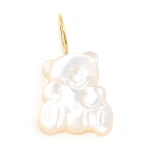 Pendentif nacre et or Ourson Marie M